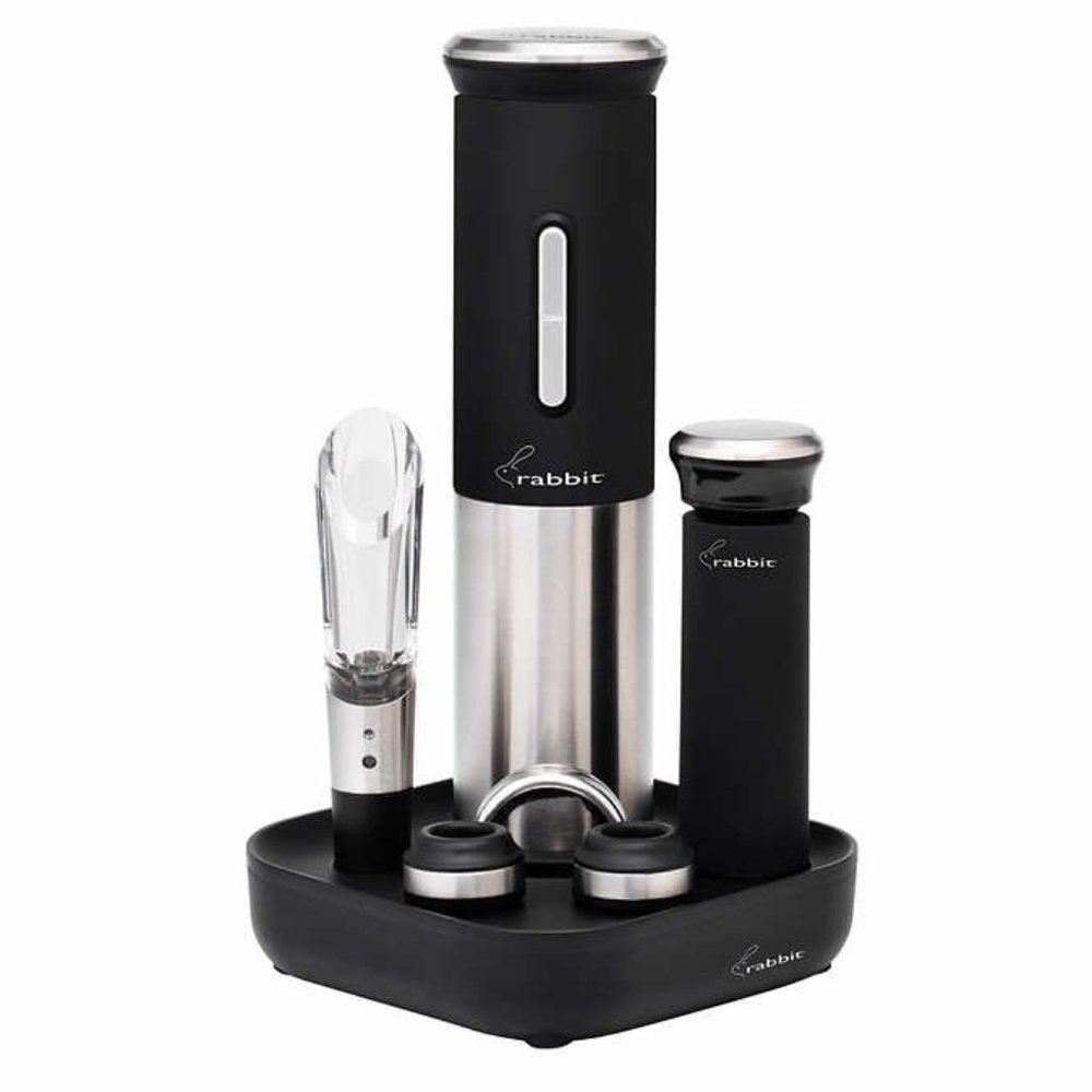 Rabbit 8 piece Electric Wine Opener Set, Gift